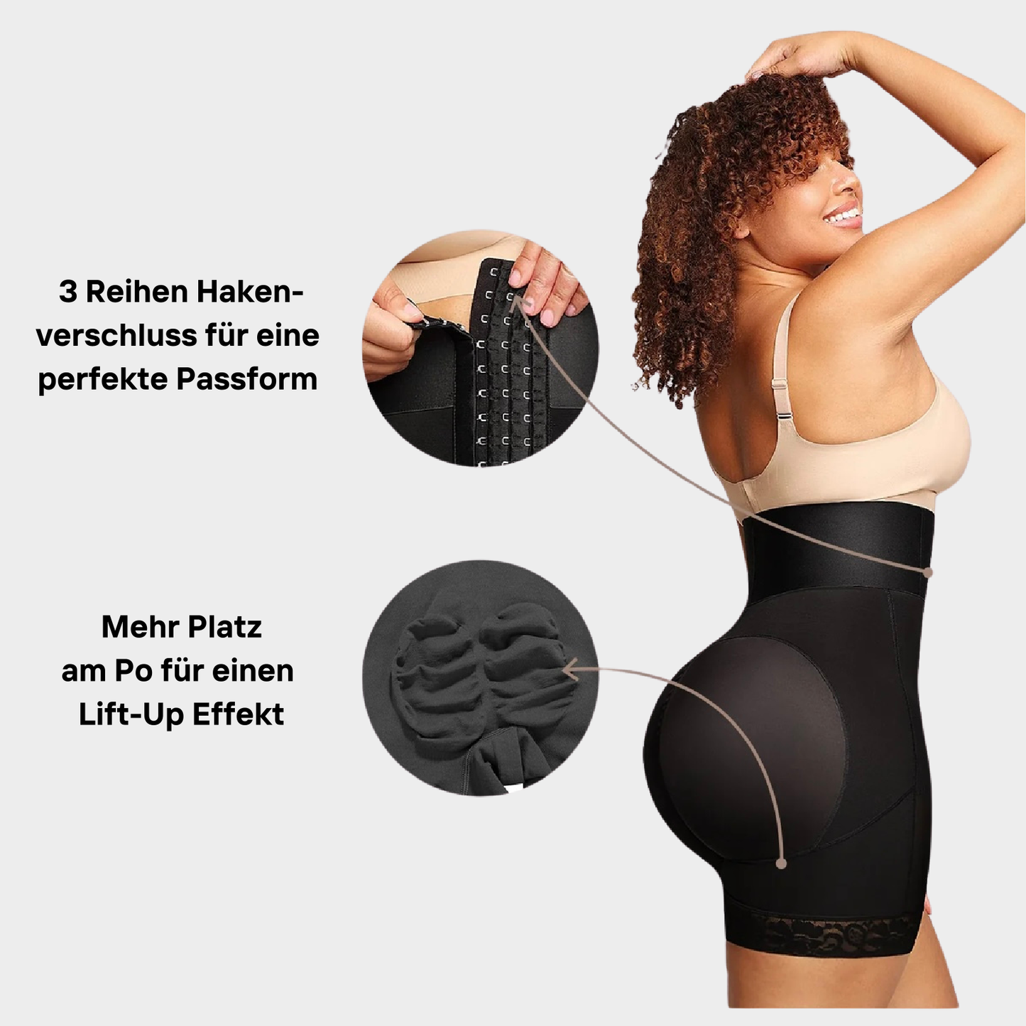 Hochtaillierte Form-Shorts mit Po-Lift und Bauchstütze